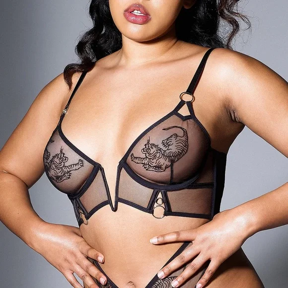 Thistle and Spire Black Sheer Bra - Picture 2 of 4